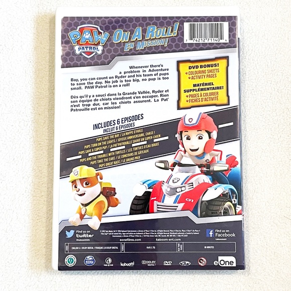 EUC Paw Patrol on a Roll DVD - Picture 3 of 4